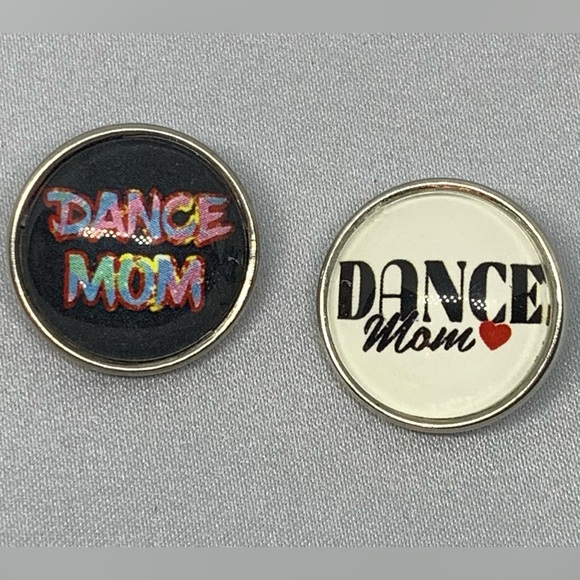 Dance Mom Snap Button Charms - Set of 2 - Picture 1 of 2